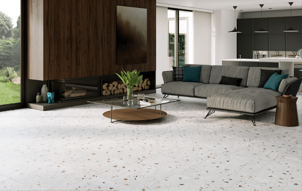 l'eleganza di un pavimento in gres porcellanato effetto terrazzo